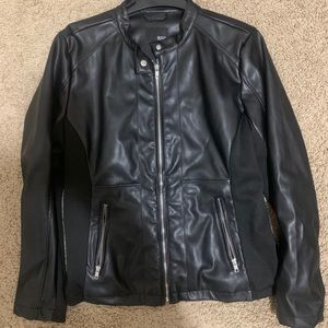 Black leather jacket